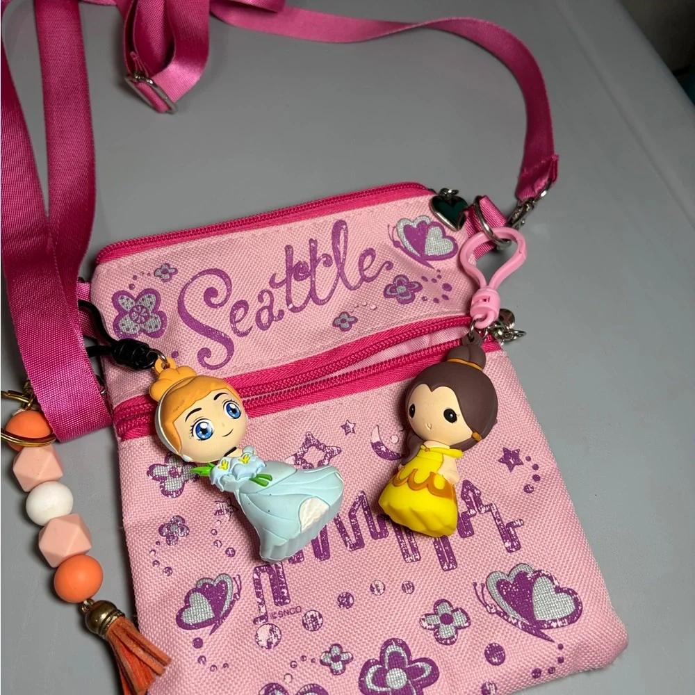 Charming Pink Kids Bag with Character Charms